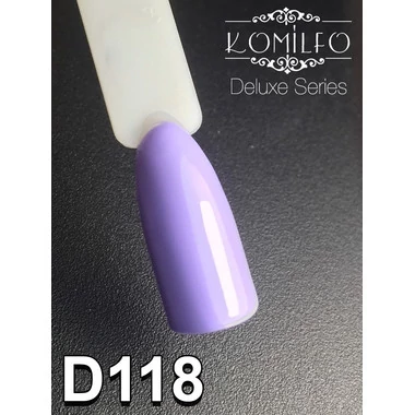 Гель-лак KOMILFO Deluxe Series №D118 светло-сиреневый 8 мл (111118) - Фото №2