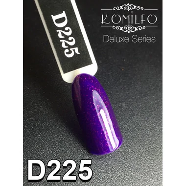 Гель-лак KOMILFO Deluxe Series №D225 сине-фиолетовый с розовым микроблеском 8 мл (111225) - Фото №2