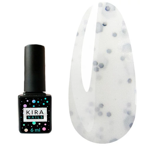 Гель-лак KIRA Nails Yoghurt Boom! №003 белый зефир с черными частичками 6 мл (369003)