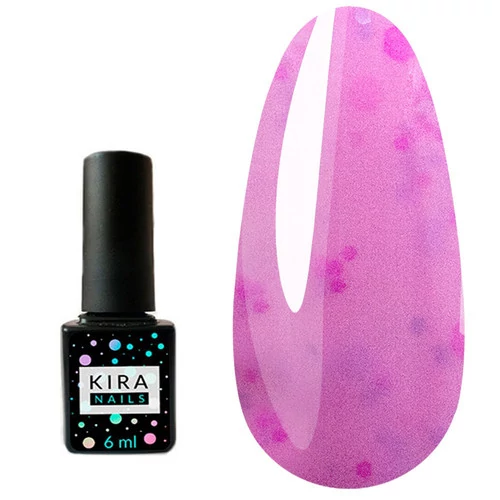 Гель-лак KIRA Nails Yoghurt Boom! №011 сиреневый сад с розово-лиловыми частичками 6 мл (369011)