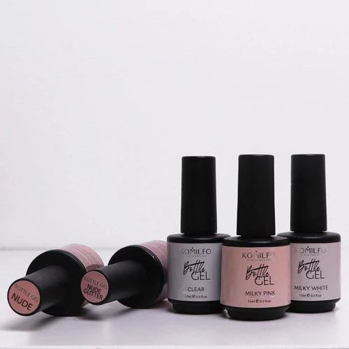 Гель для ногтей Komilfo Bottle Gel Milky Pink 15 мл (980155) - Фото №4