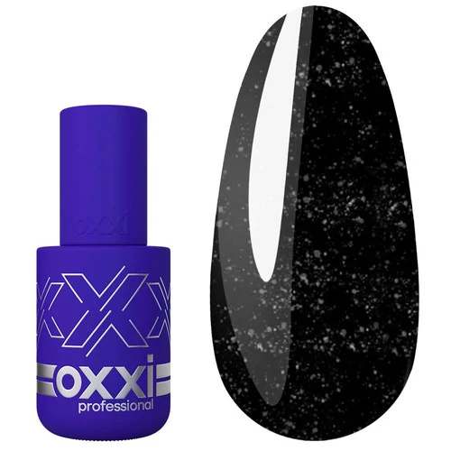Гель-лак OXXI №205 черный с блестками 10 мл (000001306)