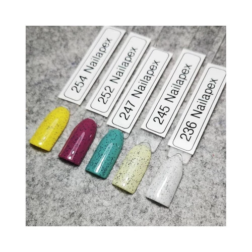 Гель-лак NAILAPEX GL236 перепелиное яйцо, белая крошка 6 мл (GL236) - Фото №2