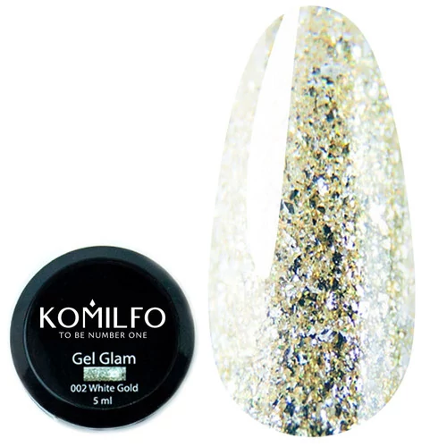 Komilfo Glam Gel №002 White Gold 5 мл