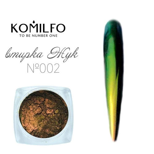 Komilfo втирка Жук №002 (зелено-розово-золотой), 0,5 г - Фото №1