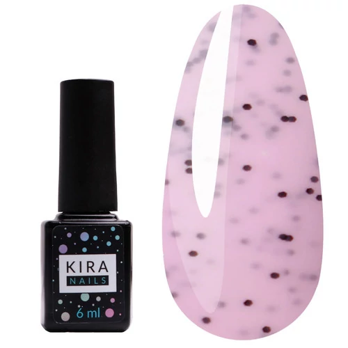 Гель-лак KIRA Nails Чиа Пудинг №003 малина с крошкой 6 мл (9456183) - Фото №1