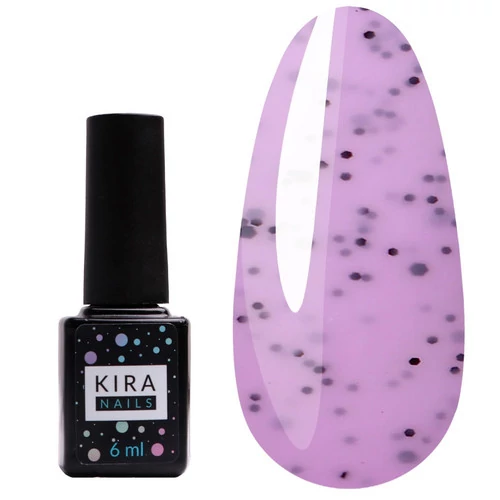 Гель-лак KIRA Nails Чиа Пудинг №006 черника с крошкой 6 мл (456186) - Фото №1