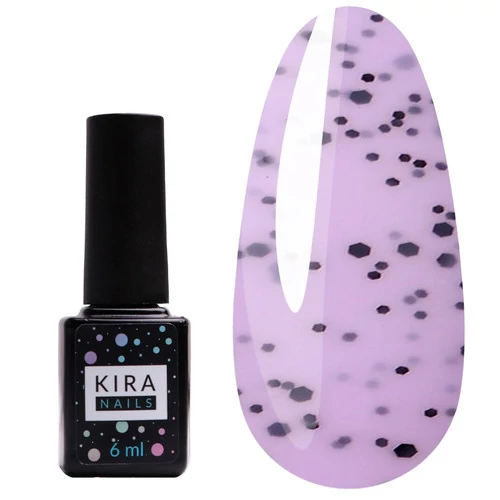 Гель-лак KIRA Nails Чиа Пудинг №007 ежевика с крошкой 6 мл (456187) - Фото №1