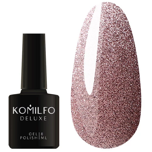 Гель-лак KOMILFO 9D Cat's eye Nude (хрустальная кошка) 001 бежевый магнитный 8 мл (929191) - Фото №1