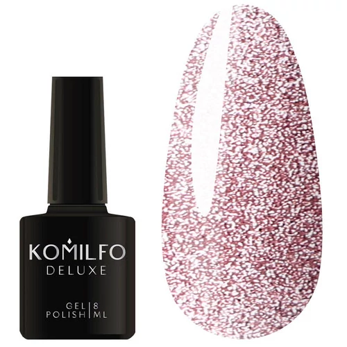 Гель-лак KOMILFO 9D Cat's eye Nude (хрустальная кошка) 002 розовый магнитный 8 мл (929192) - Фото №1