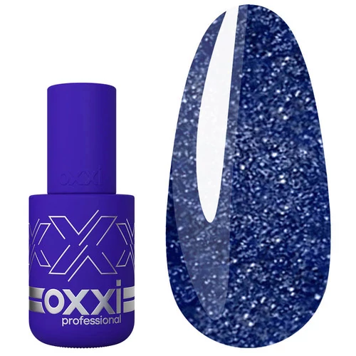 Гель-лак OXXI Disco №7 синий с серебристыми блестками светоотражающий 10 мл (000002125) - Фото №1