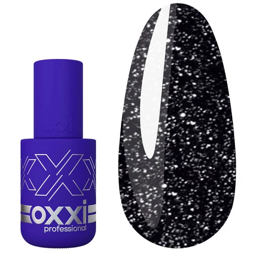Гель-лак OXXI Disco №2 черный с серебристыми блестками светоотражающий 10 мл (000002119) - Фото №1