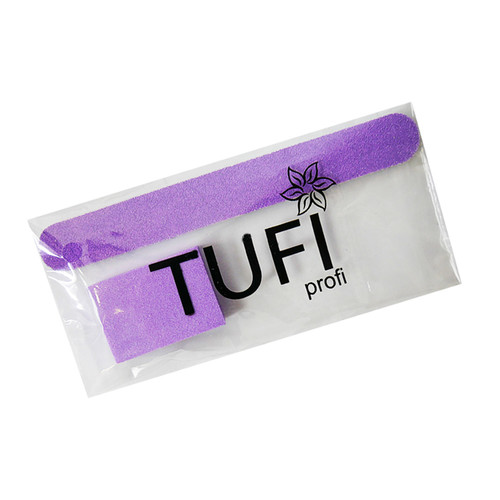 Набор одноразовый TUFI profi Пилка для ногтей 180/240 грит и Баф 120/120 Фиолетовый (0097775)