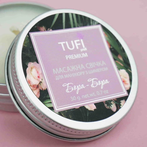 Массажная Spa-свеча для рук TUFI profi Бора-Бора С Шиммером 30 г (0097223) - Фото №3