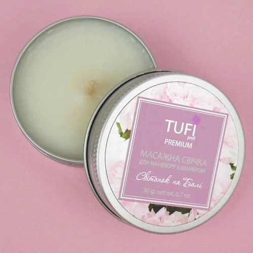 Массажная Spa-свеча для рук TUFI profi Рассвет на Бали С Шиммером 30 г (0097221) - Фото №2