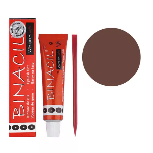 Краска BINACIL natural brown для ресниц и бровей натуральный коричневый 15мл