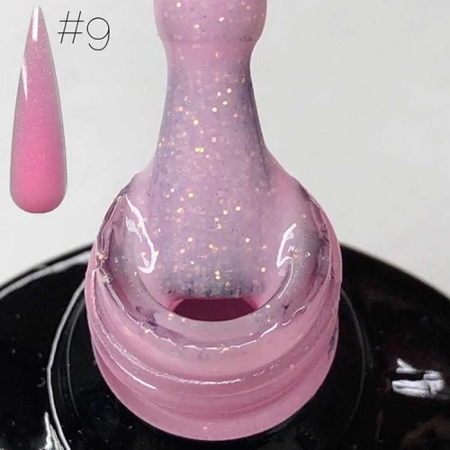База SAGA Professional Color Base №09 нежно розовый с шимером 9 мл (2000994293486) - Фото №2