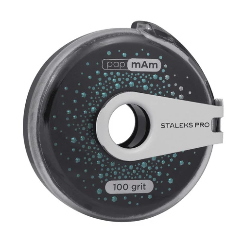 Сменный файл-лента papmAm EXCLUSIVE в пластиковой катушке Bobbinail STALEKS PRO 100 грит 7 м (ATClux-100) - Фото №1