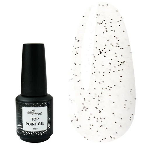 Топ NAILAPEX Top Point Gel глянцевый топ "Крошка"  без липкого слоя 15 мл (1512) - Фото №1