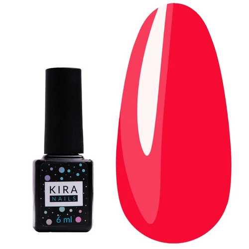 Гель-лак Kira Nails №178 яркий розово-красный 6 мл (102317) - Фото №1