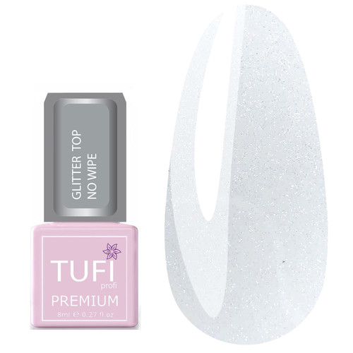 Топ TUFI profi GLITTER TOP NO WIPE С Микроглиттером 8 мл (0100375)