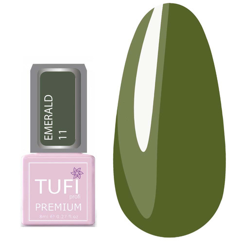 Гель-лак TUFI profi EMERALD 11 Оливковый 8 мл (0102530)