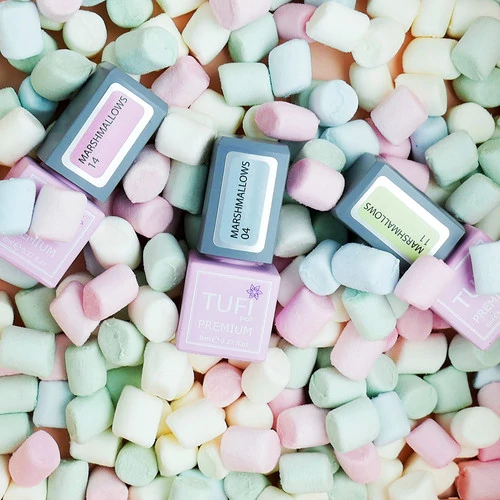 Гель-лак TUFI profi MARSHMALLOWS 14 Розовый с шиммером 8 мл (0102491) - Фото №4