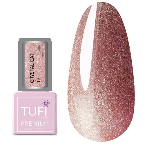 Гель-лак TUFI profi CRYSTAL CAT 12 Персиковий опал 8 мл (0103069)