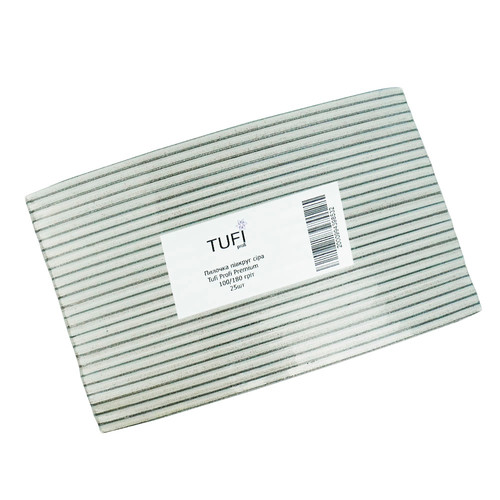 Пилка для ногтей TUFI profi Полукруг Серая 100/180 грит 17.8 см 25 шт (0102953)
