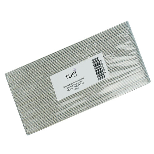 Пилка для ногтей TUFI profi Капля Серая 150/220 грит 17.8 см 50 шт (0102947)
