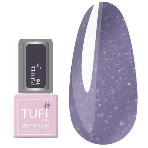 Гель-лак TUFI profi PURPLE 16 Шиммерный фиолет 8 мл (0102510)
