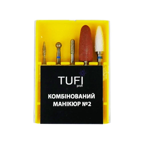 Набор фрез TUFI profi Для комбинированного маникюра №2 (0103518) - Фото №2
