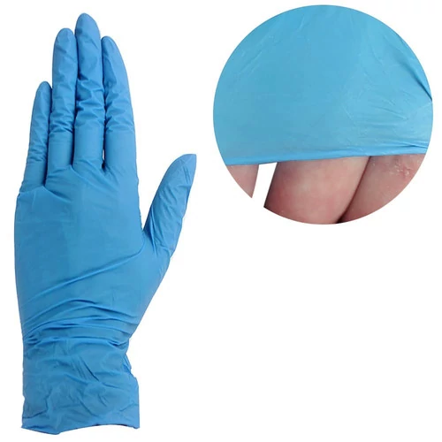 Перчатки Medicom SafeTouch Advanced Slim Blue голубые нитриловые без талька (3,6 г) размер L 100 шт (1175-TG-D) (0104306) - Фото №1