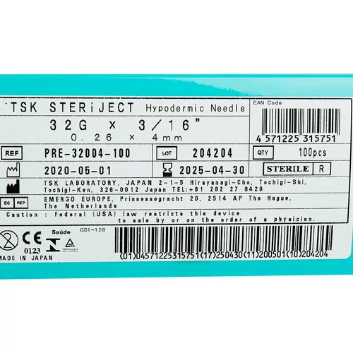 Игла для мезотерапии TSK 32G 0.26х4 мм 100 шт - Фото №2