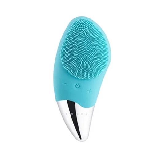 Щетка для очищения лица-BUCOS Sonic Facial Brush S1, силиконовая, мятный - Фото №1