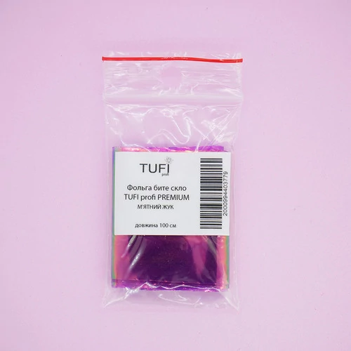 Голографическая фольга TUFI profi Мятный Жук 100 см (0104315) - Фото №2