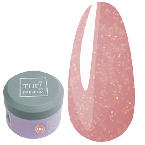 Гель для наращивания TUFI profi UV/LED GEL 08 Shine Bitch с шиммером 30 г (0105918)