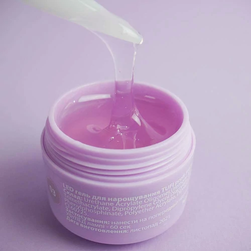 Гель для наращивания TUFI profi LED GEL 03 Pink 30 г (0105828) - Фото №2