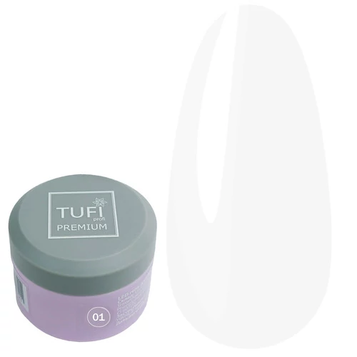 Гель для наращивания TUFI profi LED GEL 01 Clear 15 г (0105823)