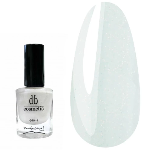 Лак для ногтей DB Cosmetic Prof Line белый с шиммером 10 мл (00135) - Фото №1