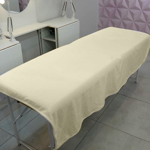 Плед TUFI profi PREMIUM махра велсофт молочный 120х180 см (0104267)