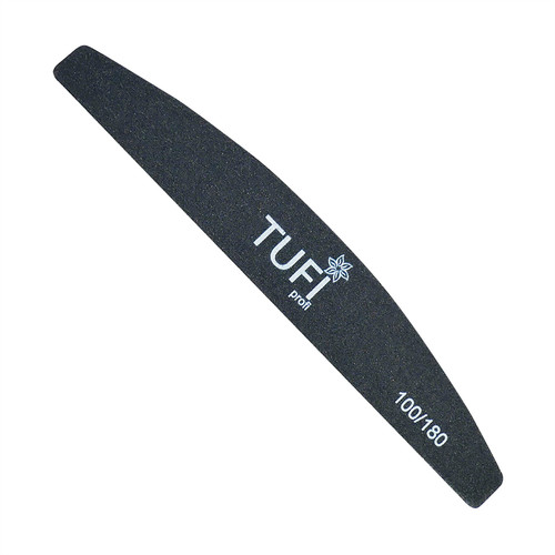 Пилка для ногтей TUFI profi Полукруг Черная 100/180 грит 17.8 см 1 шт (0122153)