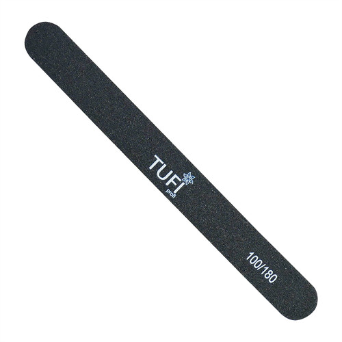 Пилка для ногтей TUFI profi Прямая Черная 100/180 грит 17.8 см 1 шт (0122188)