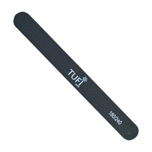 Пилка для ногтей TUFI profi Прямая Черная 180/240 грит 17.8 см 1 шт (0122191)