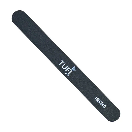 Пилка для ногтей TUFI profi Прямая Черная 180/240 грит 17.8 см 1 шт (0122191)