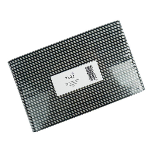 Пилка для ногтей TUFI profi Прямая Черная 100/180 грит 17.8 см 25 шт (0122189)