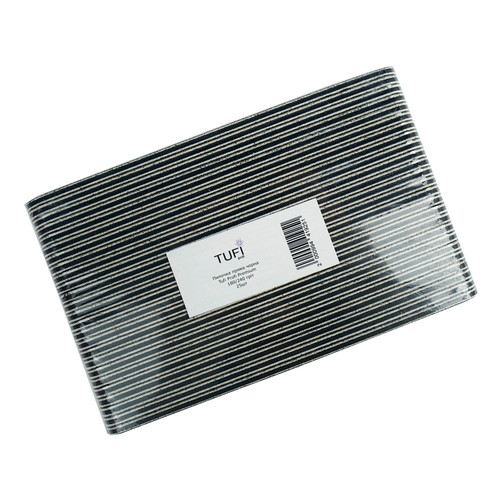 Пилка для ногтей TUFI profi Прямая Черная 180/240 грит 17.8 см 25 шт (0122190)