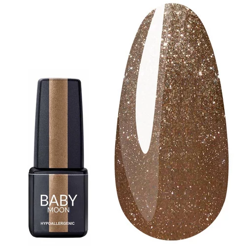 Гель-лак BABY MOON Dance Diamond №015 золотисто-бежевый с мелким шиммером 6 мл (5908254001680) - Фото №1