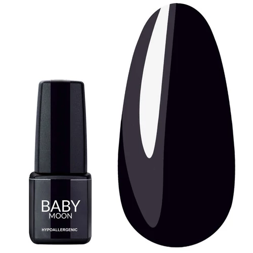 Гель лак BABY MOON Midnight №007 глубокий черный 6 мл (5908254000324) - Фото №1