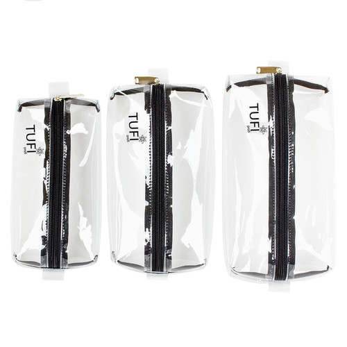 Набор косметичек TUFI profi PREMIUM Transparent set прозрачный (0121598)